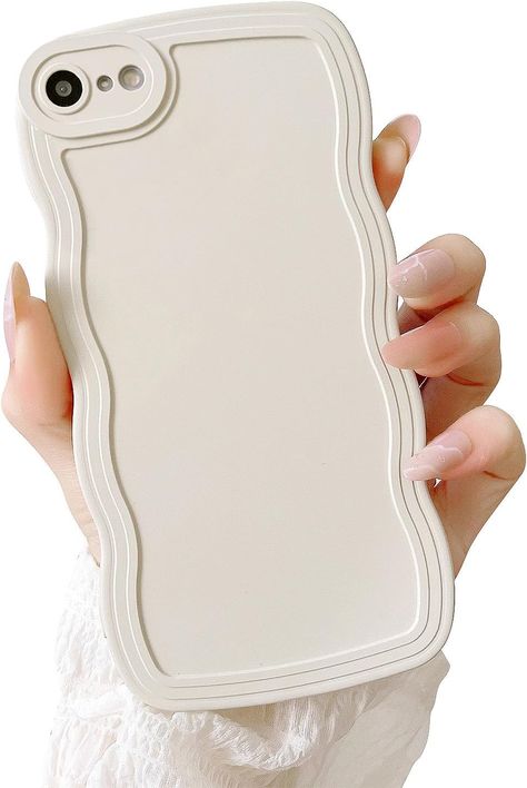 Ownest Compatible with iPhone 7 iPhone 8/SE/2020/2022 Case Cute Curvy Simple Wave Frame Case Aesthetic Design Solid Color Girls Women TPU Shockproof Silicone Slim Phone Case for iPhone 7 - Beige Iphone Se Phone Cases Aesthetic, Iphone 8 Plus Case Aesthetic, Iphone 7 Cases Aesthetic, Case Aesthetic Design, Case Aesthetic, Iphone Se Case, Aesthetic Phone Case, Iphone 8 Cases, Iphone 7 Cases