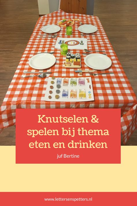 Leuke spel- en knutselideeën bij het thema eten en drinken in groep 1-2. Fake Food, Elk, Chef, Restaurant, Van