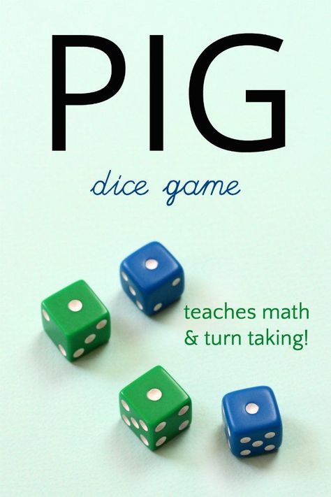 Pig Dice Game, Maths Games, Family Card Games, Fun Card Games, Basic Math Skills, Fun Math Games, Family Fun Games, E Mc2, Homeschool Math