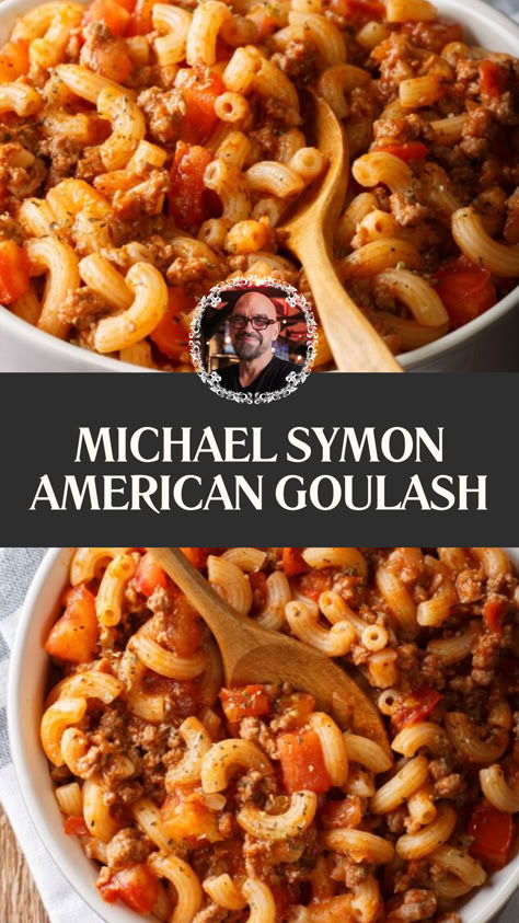 Michael Symon American Goulash Pasta Goulash Ground Beef, Alex Gornachelli Recipes, Bobby Flay Goulash, Gluten Free Goulash Recipes, Gluten Free Goulash, Hungarian Goulash Recipes Easy Ground Beef, Homemade Goulash Ground Beef, Goulash Recipes Easy Ground Beef And Tomato Soup, American Goulash Recipes Easy