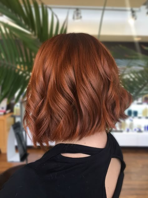 Ginger Lob Hair, Auburn Bob Hair, Cooper Bob Hair, Short Auburn Hair With Bangs, Copper Hair Color Short, Cowboy Cooper Short Hair, Copper Hair Short Bob, Copper Bob Hair Short, Cooper Short Hair