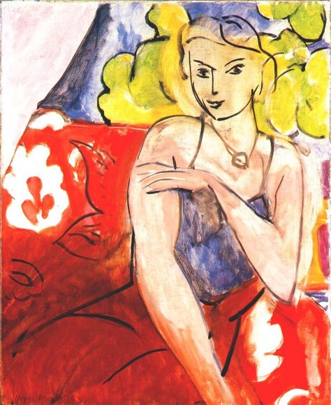 Lydia Delectorskaya. / By Henri Matisse. Andre Derain, Matisse Paintings, Raoul Dufy, Red Chair, Fauvism, Matisse Art, Paul Cezanne, Post Impressionism, Art Appreciation