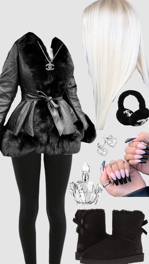 #chavygirl #outfitinspo #outfitinspo #blackandwhite #black #outfit #fitinspo #fit #chavvy #chavy #chavv #uk #british #xx #blonde #nails #uggs #chanel #perfume #glamdoll Chavvy Outfits, Chav Outfits, Cute Party Outfits, Teen Swag Outfits, Glam Doll, Chanel Perfume, Trendy Outfits For Teens, British Outfits, Cute Preppy Outfits