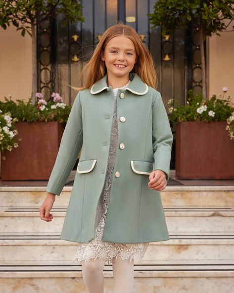 Wishing everyone a very stylish weekend 💙 Girls Coats, Blue Girl, Luxury Girl, Children's Fashion, Everything Baby, Duck Egg Blue, Great British, Duck Egg, Girl Coat