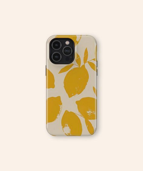 Pucker up for some lemony sweetness! Inspired by the sun-kissed shores of the Amalfi Coast, this tropical italian summer phone case has a fresh zip and a zing to it that can only be described as sunny, bright and citrus chic. Cute, trendy, unique and absolute perfection, the stamped lemon pattern will blow you away with its tangy but sweet bite. Peel forth and be happy. Protect your device with this fruity lemon iPhone case to lay down the big squeeze. 🍋 DUAL LAYER CONSTRUCTION Double down on d Summer Phone, Summer Phone Cases, Lemon Pattern, Minimalist Iphone, Lemon Patterns, The Amalfi Coast, Italian Summer, Iphone Cover, Amalfi Coast