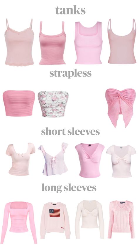 #outfitinspo #pink #white #pinkandwhite #coquette #ootd #tops #goingout #shirts #longsleeve #shortsleeve #bows #girly #tanktop #strapless #tubetop Strapless Top Outfit, Bff Matching Outfits, Strapless Shirt, Cute Preppy Outfits, Hair Clothes, Indie Outfits, Mode Inspo, Just Girl Things, Girly Outfits