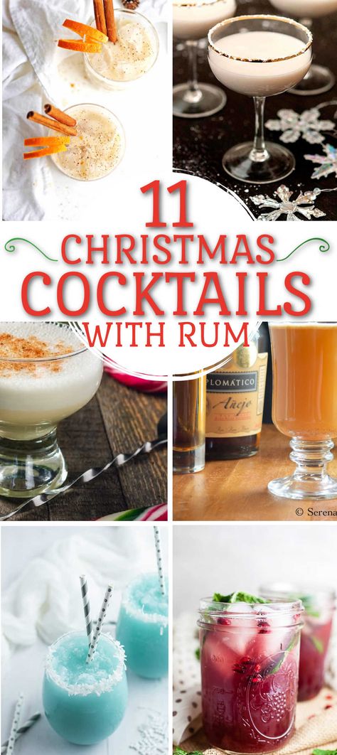 Blended Christmas Drinks, 12 Drinks Of Christmas, Drinks With Vanilla Rum, Coconut Rum Holiday Drink, Tito’s Christmas Drink, Christmas Mix Drinks, Drinks Made With Spiced Rum, Yummy Holiday Drinks, White Rum Christmas Cocktails