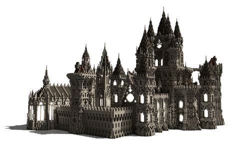 Dhel-Helmdras - Medieval Castle Minecraft Project Minecraft Bloodborne, Minecraft Blackstone Castle, Gothic Minecraft Castle, Dark Castle Minecraft, Minecraft Gothic Castle, Minecraft Castle Blueprints Layout, Minecraft Gothic Builds, Minecraft Gothic House, Minecraft Castle Blueprints