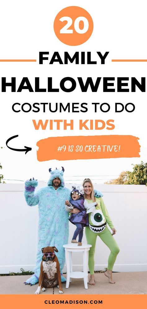 20 Family Halloween Costumes Perfect For Your Crew - Cleo Madison Strong Man Costume, Dobby Costume, Mary Sanderson Costume, Modest Halloween Costumes, Stranger Things Halloween Costume, Yoda Costume, Penguin Costume, Great Costume Ideas, Halloween Costumes For Work