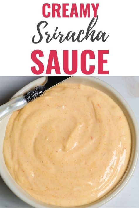 Creamy Sriracha Sauce recipe is creamy, spicy, and so tasty. This sauce adds a punch to burgers, sandwiches, fries and more! Creamy Sriracha Sauce, Sriracha Mayo Recipe, Sriracha Sauce Recipe, Healthy Sauce Recipes, Siracha Sauce, Sriracha Recipes, Homesteading Recipes, Pepper Sauce Recipe, Sandwich Sauces