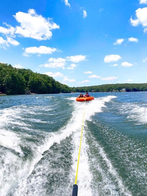 tubing photos, summer aesthetic, lake vibes, at the lake Summer On The Lake, Tubing Photos, Tubing Aesthetic, Endless Summer Aesthetic, Lake Tubing, Lake Day Aesthetic Summer, River Tubing Aesthetic, Tubing On The Lake, Boat On A Lake Aesthetic