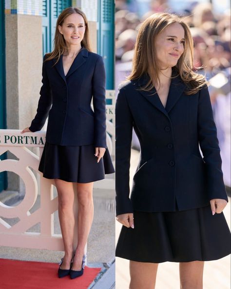 Dior Suit Women, Natalie Portman Street Style, Natalie Portman Dior, Natalie Portman Style, Dublin House, Queen Rania, Casual Outfit Inspiration, Natalie Portman, Suit Style