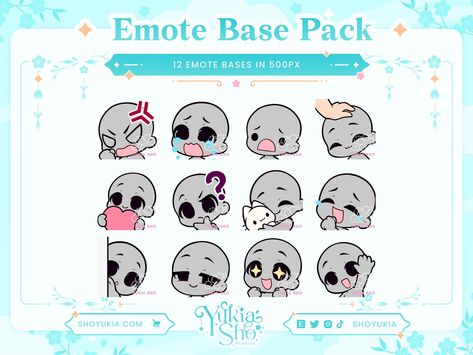 Create adorable chibi emotes for your Twitch, YouTube, or Discord channels with these 12 DIY emote bases!  Perfect for streamers and content creators, these commercial-use templates are easy to customize.  Get your Chibi Twitch Emotes, Chibi Icon Base, Chibi Emotes Base, Ych Emote, Emotes Twitch Base, Emote Template, Twitch Emotes Base, Emotes Base, and Emote Reference today!    #ChibiEmotes #TwitchEmotes #YouTubeEmotes #DiscordEmotes #EmoteBase #DIYEmotes #EmoteTemplates #CommercialUse #ChibiIcon #YCH #StreamElements #EmoteDesign Chibi Twitch Emotes, Chibi Icon Base, Chibi Emotes Base, Ych Emote, Emotes Twitch Base, Emote Template, Twitch Emotes Base, Vtuber Model Base, Layers Drawing