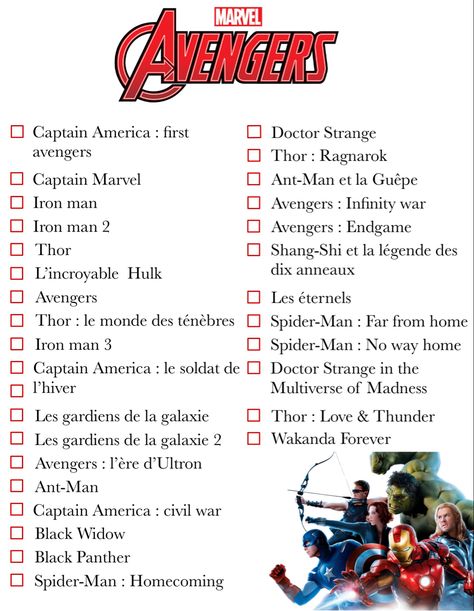 Avengers Movie List, Avengers Movies In Order, Marvel Movies In Order, Theme List, Iron Man Avengers, Movies List, Marvel Captain America, Movie Marathon, Avengers Movies