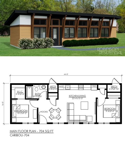 Unique House Plans, Little House Plans, Free House Plans, Small House Floor Plans, Tiny House Floor Plans, Simple House Plans, Container House Plans, Modern Tiny House, Galley Kitchen