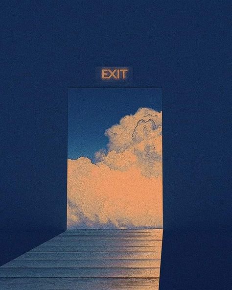 Crédito a quien corresponda Exit Door Aesthetic, Exit Poster, Church Poster Design, The Exit, Church Poster, Black And White Aesthetic, Stressed Out, White Aesthetic, Aesthetic Pictures