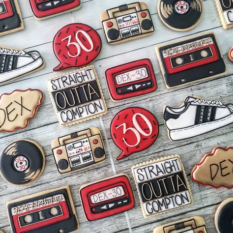 90s Hip Hop Cupcakes, Hip Hop Cookies Decorated, Hip Hop Cupcakes, 90s Hip Hop Cake Ideas, 90s Hip Hop Cake, Hip Hop Cookies, 90s Cookies, Hip Hop Birthday Cake, Magic Green Sauce