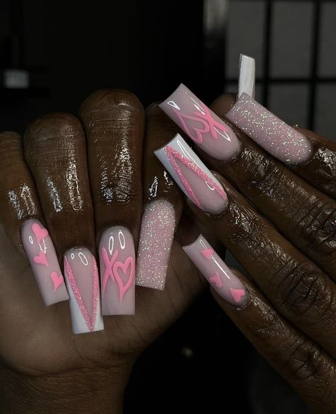 Fur Nails, Nail Sunny, Vday Nails, Sassy Nails, February Nails, Hard Nails, Book Me, Colored Acrylic Nails, Dope Nail Designs