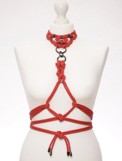 Harness Fashion, Chest Harness, Red Rope, Leather Harness, She Said, Costume Design, Diy Fashion, Finland, Just In Case