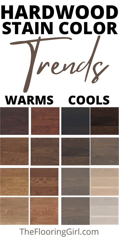 The most stylish stain trends for hardwood floors. Find the most popular hardwood stains. Refinishing Hardwood Floors Stains, Stains For Hardwood Floors, Farmhouse Floor Stain Colors, Stained Hardwood Floors Colors, Stain Colors For Wood Floors, Dark Wood Floor Stain Colors, Modern Wood Floor Stain Colors, Hardwood Refinishing Stain Colors, Stains For Wood Floors