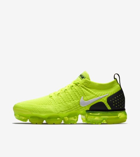 Explore and buy the Nike Air Vapormax Flyknit 2 'Volt & White & Black'. Stay a step ahead of the latest sneaker launches and drops. Vapor Max, Nike Air Vapormax Flyknit, Vapormax Flyknit, Nike Vapormax, Marathon Running Shoes, Air Vapormax, Nike Mens, Nike Air Vapormax, Latest Sneakers