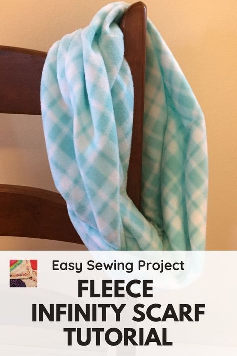 Fleece Infinity Scarf Tutorial - Pin Fleece Infinity Scarf Pattern, Infinity Scarf Patterns Sewing, Fleece Infinity Scarf Diy, Fleece Scarf Patterns Free, Scarf Pattern Sewing, Fleece Scarf Pattern, No Sew Scarf, Scarves Diy, Fleece Sewing