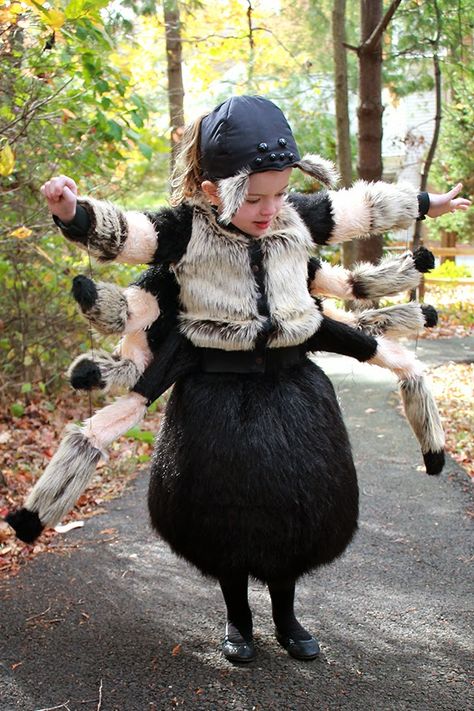 Ottobre Design, Issue 4/2013, #11 Cloudy Day Jersey Jacket, size 98wide x 104 tall as Hairy Tarantula/Spider Halloween Costume | The Inspired Wren Tarantula Costume Kids, Tarantula Costume, Spider Halloween Costume, Tarantula Spider, Spider Costume, Homemade Halloween Decorations, Spider Halloween, Diy Kostüm, Halloween 2014