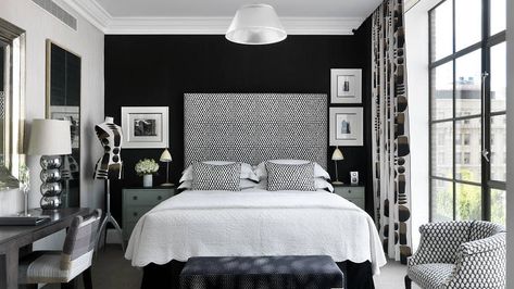 Best hotels near the Bowery in Manhattan, New York Moon Headboard, Hotel Style Bedroom, Black White Bedrooms, White Bedroom Design, Bedroom Redesign, Bedroom Design Inspiration, Glam Bedroom, Hospital Interior Design, Bedroom Photos