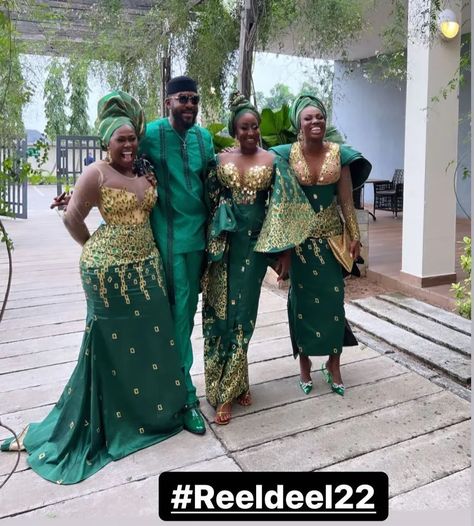 Rita Dominic, Ini Edo, Igbo Traditional Wedding, Nigerian Fashion Designers, Nigerian Outfits, African Bridesmaid Dresses, Ankara Dress Designs, Latest Aso Ebi Styles, Nigerian Lace Styles Dress