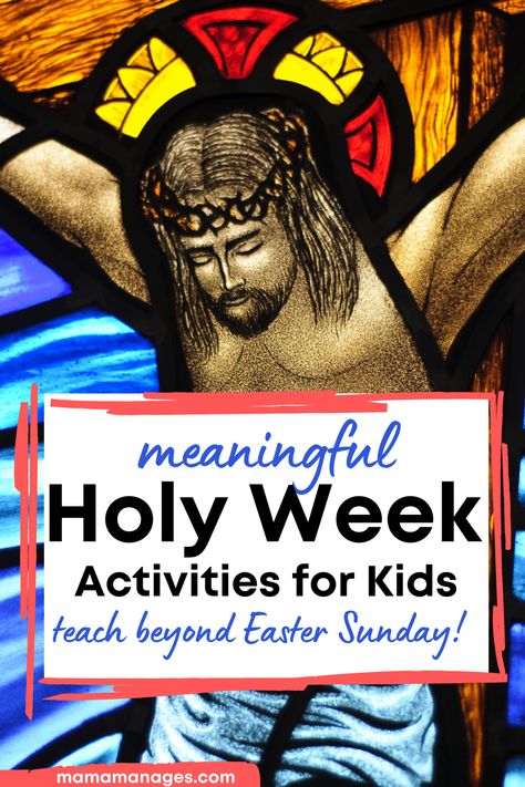 Every Christian family probably has some Easter traditions they love. But have you thought about teaching the entire scope of Holy Week for kids? Here are meaningful activities for each day of Holy Week. Easter Week Preschool Activities, Passion Week For Kids, Holy Week Activities For Kids, Easter Week Activities, Easter Sunday School Activities, Holy Week For Kids, School Easter Party, Week Before Easter, Holy Monday