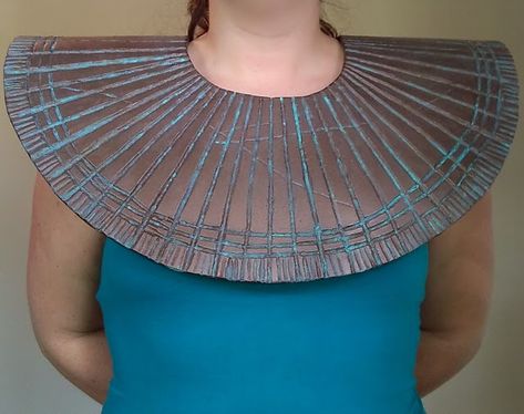 Diy Egyptian Collar, King Tut Costume Diy, Belegarth Garb, Egyptian Diy Costume, Anubis Cosplay, Egyptian Room, Egyptian Mask, Egyptian Collar, Stargate Sg 1