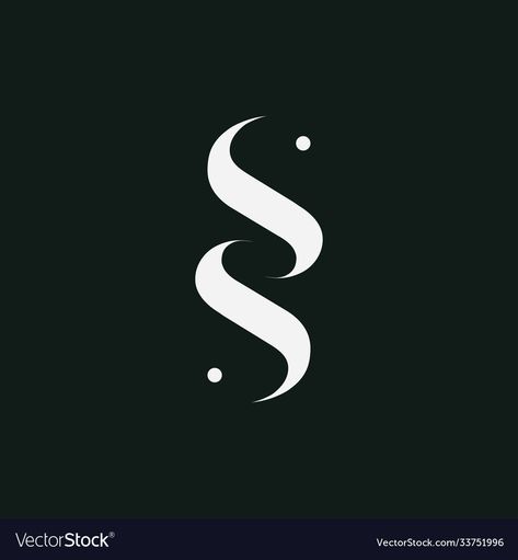 Letter S Design Creative, Double S Tattoo Letter Design, Ss Tattoo Letter Design, S D Logo Design Letter, S And S Logo, S S Logo, Double Letter Logo, S L Logo, S Design Letter