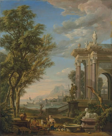 Notion Themes, Eric Rohmer, Landscape With Figures, Ancient Greece Art, متحف فني, Greek Paintings, 18th Century Paintings, Greece Art, Rennaissance Art