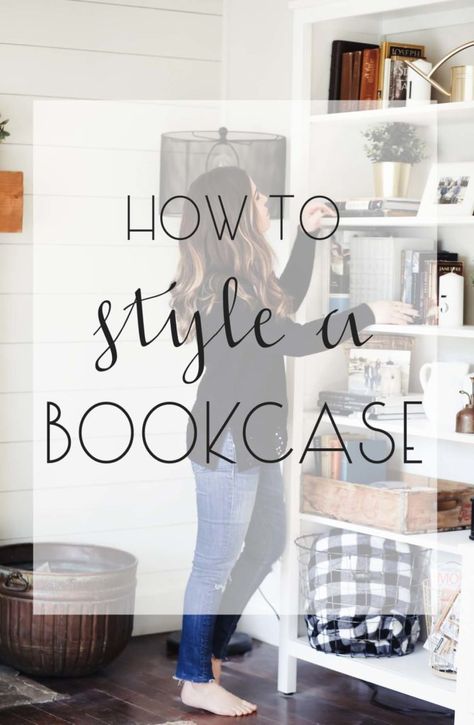 how to style a bookcase. - dress cori lynn Bookcase With Lamps, Lamp In Bookcase, How To Brighten Up A Dark Bookcase, Style Dark Wood Bookshelf, Black Glass Door Bookcase, Style A Bookcase, Styling A Bookcase, Styling Bookshelves, Something Creative