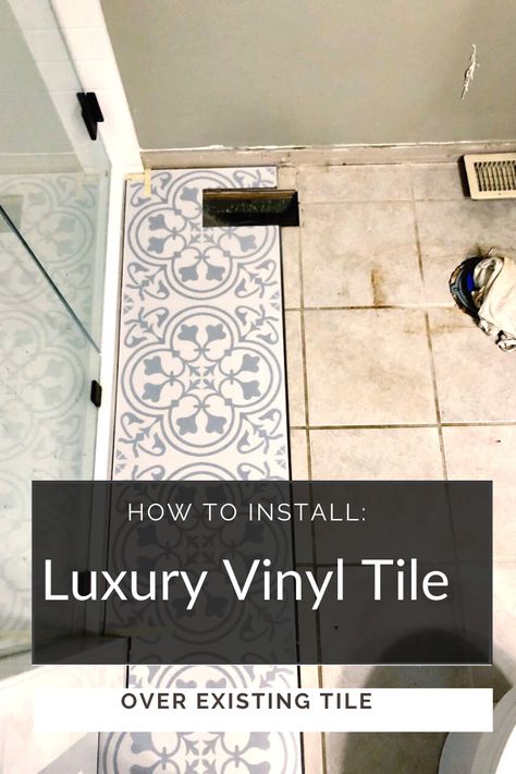 Vinyl Over Tile Floor Bathroom, How To Replace Tile In Bathroom, Vinyl Bathroom Tile, Bathroom Vinyl Floor, Self Adhesive Vinyl Floor Tiles, Laminate That Looks Like Tile, Vinyl Floors Bathroom, Adhesive Floor Tiles Bathroom, Update Ceramic Tile Floor