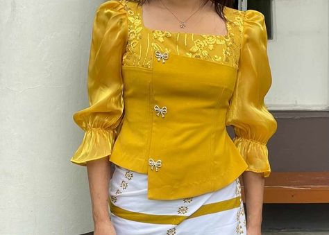 💛💛 #sundaytop#sundaydress#mizosundaydress#yellowdress#madewithlove#twentyonebyafeli Sunday Dress Mizo, Mizo Sunday Dress Design, Mizo Sunday Dress, Sunday Dress Design, Sunday Clothes, Baby Shoes Diy, Formal Tops, Sunday Dress, Fashion Top Outfits