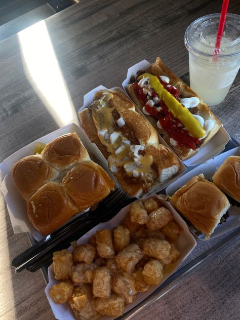 Dog Haus, hot dogs, sliders, cheese tots, lemonade, dinner, date night, cheeseburger Dog Haus Hot Dogs, Cheese Tots, Dinner Date, Pretzel Bites, Cheeseburger, Good Eats, Hot Dogs, Sliders, Lemonade