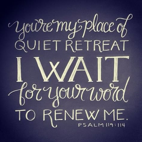 scripture I Wait, My Place, The Words, Chalkboard, A Place