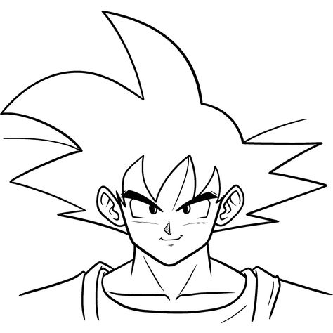 Free Goku Coloring Page for Kids Goku Drawing Color, Goku Drawing Easy, Draw Goku, Pikachu Drawing, Goku Pics, Easy Drawing Guides, Goku Drawing, Free Printable Coloring Sheets, Kid Goku