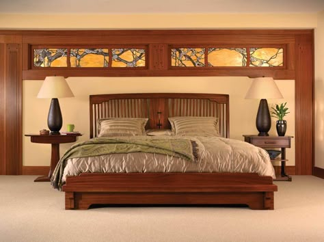 Stickley Furniture- Spindle Platform Bed, Pasadena Bungalow Collection Mission Style Bedroom Furniture, Craftsman Style Bedroom, Mission Style Bedroom, Platform Bed Designs, Craftsman Decor, House Architecture Styles, Stickley Furniture, Mission Style Furniture, Small Bedroom Remodel