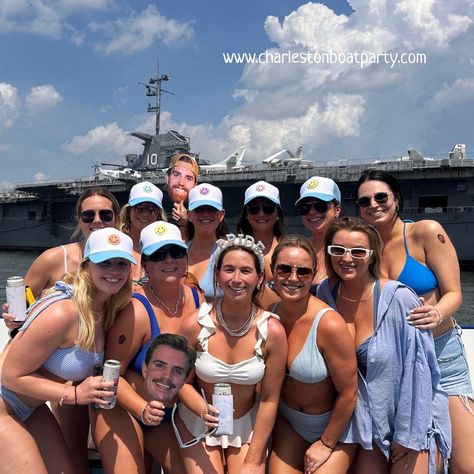 Don't just dream about you Charleston Bachelorette, make it a reality! Check out our 2, 3, & 4 Hour private party boat charters. Have a bachelorette weekend in mind? Tag your bestie, check our availability online, and start planning today! Make sure you lock in that party boat early, because you won't want to miss out on this Charleston experience. Have questions about the Shem Creek, area restaurants, or other bachelorette planning services? We're happy to offer suggestions. We know h... Shem Creek, Party Boat, Charleston Bachelorette, Bachelorette Planning, Charter Boat, Boat Party, Private Party, Bachelorette Weekend, Reality Check