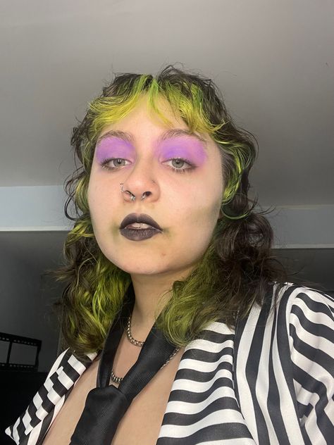 halloween costume idea makeup outfit beetlejuice inspo Beetlejuice Woman Makeup, Beetlejuice Woman Costume, Beetlejuice Womens Makeup, Beetlejuice Inspired Makeup, Delores Make Up Beetlejuice, Beetle Juice Women’s Makeup, Beetlejuice Makeup, Beetlejuice Halloween, Women's Costumes