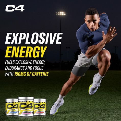 Cellucor C4 Original Pre Workout Powder - Sugar Free Preworkout Energy for Men & Women - 150mg Caffeine, Beta Alanine, Creatine - Icy Blue Razz, 60 Servings : Amazon.ca: Health & Personal Care Pre Workout Powder, Powder Sugar, Beta Alanine, Nutrition Bars, Pre Workout, Icy Blue, Bar Drinks, Diet And Nutrition, Sugar Free