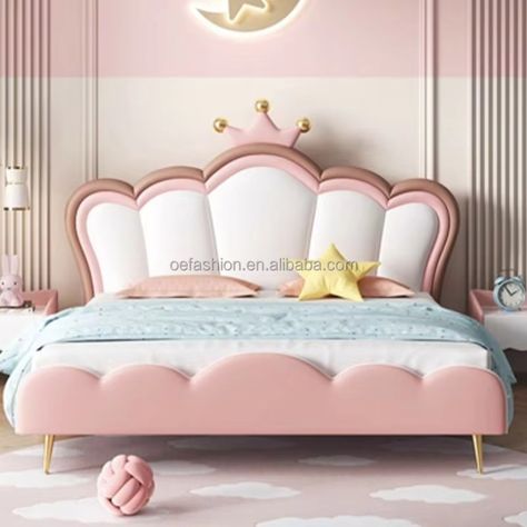 Oe-fashion Pink Upholstered Kids Bed With Headboard Modern Style Kids Bed With Mattress 59"w X 75"l - Buy Modern Style Kids Bed Pink Upholstered Kids Bed kids Bed With Headboard Product on Alibaba.com Headboard Modern, Kid Bed, Bed With Mattress, Bed Kids, Bed With Headboard, Kids Bed, Pink Bedding, Kids' Bed, Types Of Beds