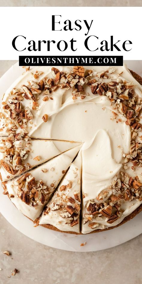 Carrot Cake Recipe Grandbaby Cakes, Semi Homemade Carrot Cake, Moist Carrot Cake Recipe, Simple Carrot Cake, Easy Carrot Cake Recipe, Beautiful Bakery, Classic Carrot Cake, Banana Coffee Cakes, Carrot Cake Recipe Easy