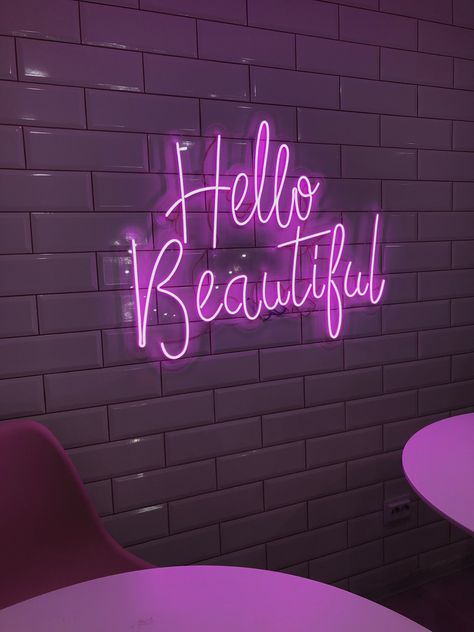 Neon Light Pink Aesthetic, Neon Signs Aesthetic, Beautiful Neon Sign, Whats Wallpaper, Neon Signs Quotes, Business Branding Inspiration, Neon Quotes, Beauty Room Decor, Nail Room