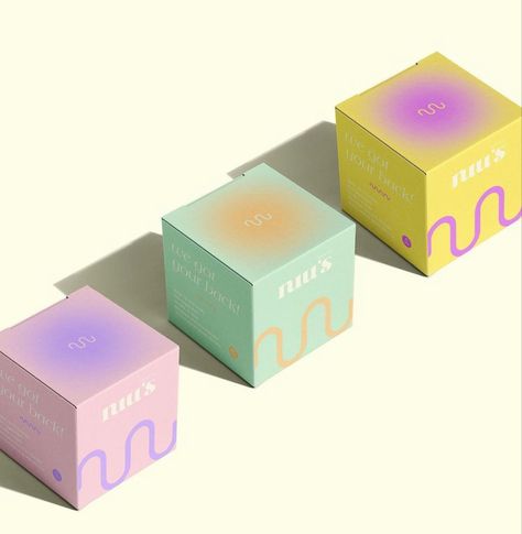 2023 Packaging Trends, Graphic Design Mockup Ideas, Modular Packaging, Good Packaging Design, Skin Care Design Ideas, Skincare Package Design, Color Block Packaging, Ombre Packaging Design, Soft Graphic Design