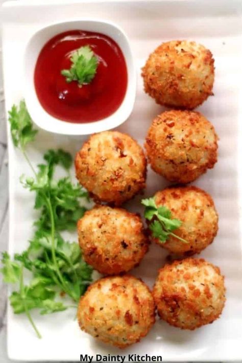 Air Fryer Rice Balls, Air Fryer Arancini, Instant Pot Air Fryer Recipes, Air Fryer Rice, Instant Pot Air Fryer, Arancini Recipe, Recipes Instant Pot, Rice Side, Air Fried Food