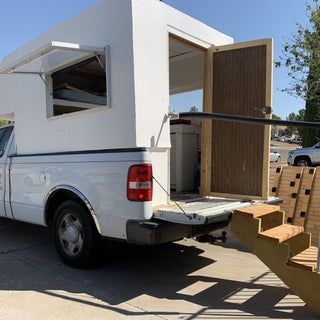 Pickup Camper Diy, Foamie Camper, Cab Over Camper, Truck Cap Camper, Cabover Camper, Small Camper Interior, Tiny Campers, Diy Slide, Best Truck Camper