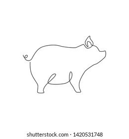 One Line Pig Tattoo, Pig Flash Tattoo, Pig Tail Tattoo, Dainty Pig Tattoo, Pig Line Tattoo, Small Pig Tattoo Ideas, Pig Line Drawing, Fine Line Pig Tattoo, Pig Simple Drawing